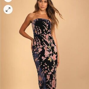 Navy floral / cherry blossom print dress SOLD ON OTHER PLATFORM ‼️